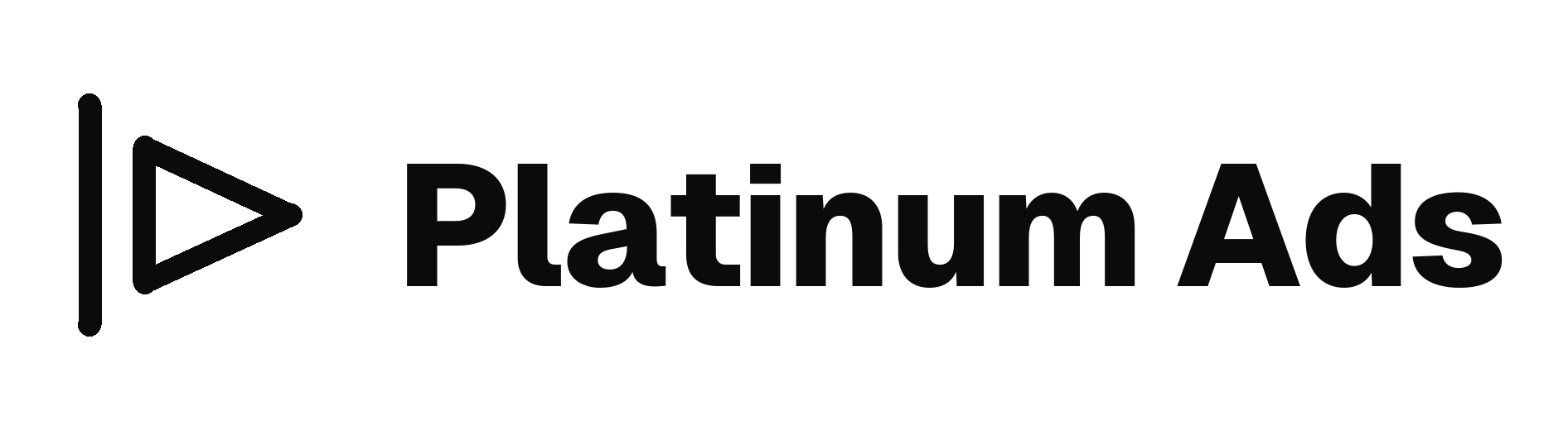 Platinum Ads logo, black, transparent, for light backgrounds