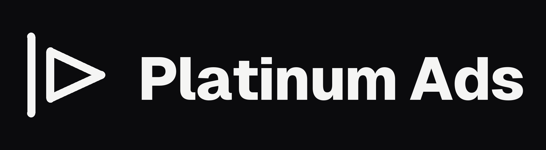 Platinum Ads logo on dark