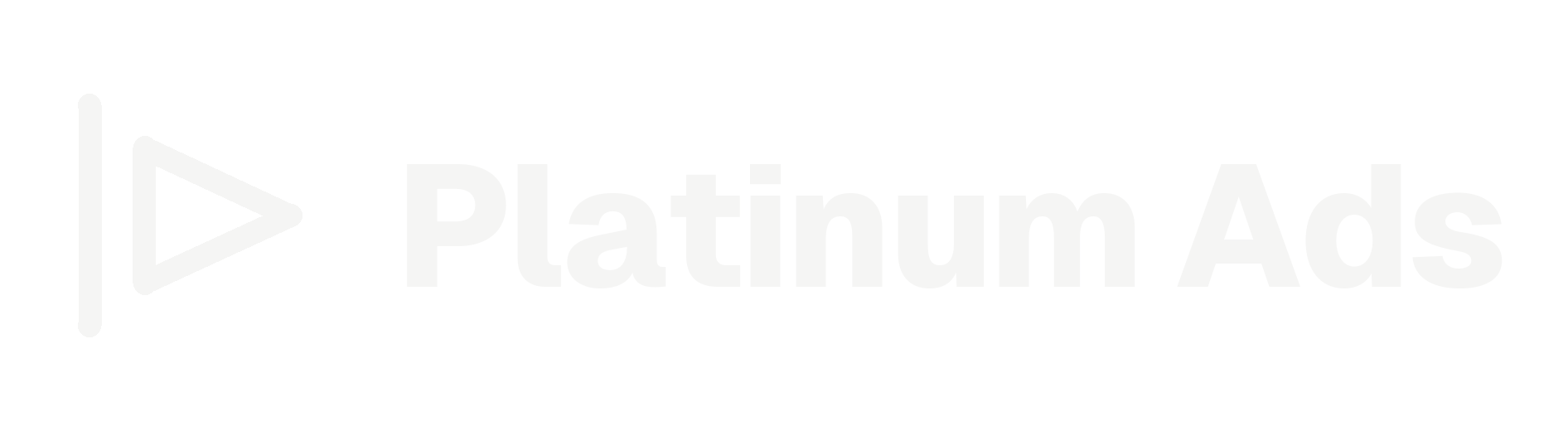 Platinum Ads logo, transparent, for dark backgrounds